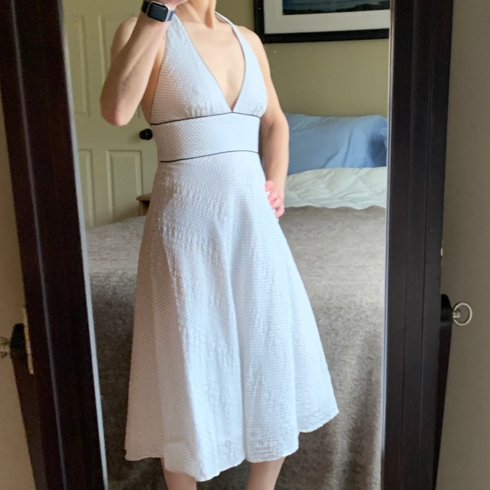 Seersucker halter dress